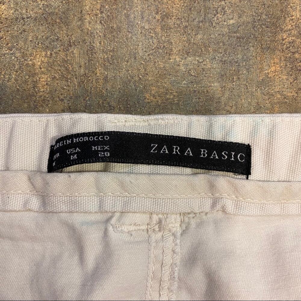 Zara Basic Mini Skirt Size Medium Light Khaki - image 3